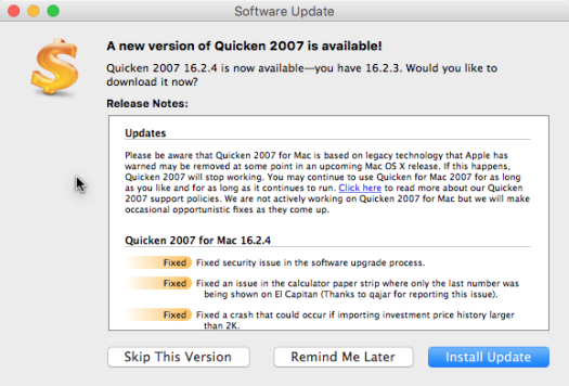 Upgrade quicken for mac 2007